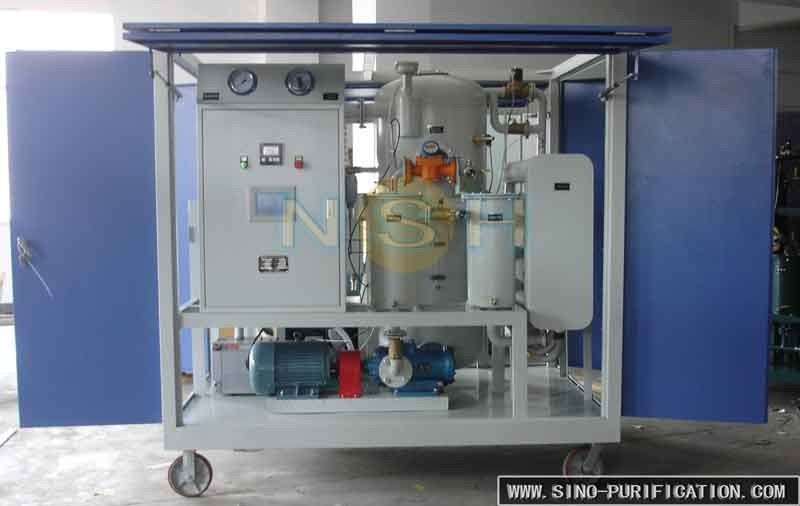 5 PPM Water Content Vacuum Oil Centrifuging Machine , Mobile Type Oil Purifying Machine