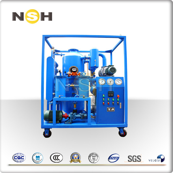 High Vacuum Transformer Oil Purifier Dehydration With Roots Fixing Type With Four Wheels