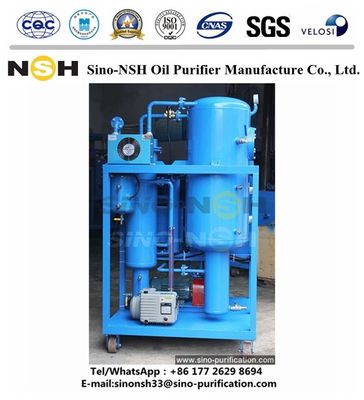 1200 liters/hour Precision Filtration Lubrication Oil Filter 600L / H Multifunction Vacuum oil purification plant