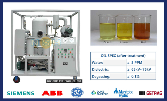 Customizable Transformer Oil Purifier 6000L/H Dehydration Vacuum