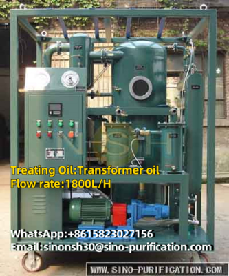 1800 Liter/Hour Double-Stage Vacuum Transformer Electric Oil Filtration Recycling Equipment For Power Transformer Oils for all insulation oils Filter Machine The Thermal Power Station Power Plant