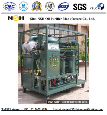 Iron Transformer Oil Filtration Machine Regeneration Unit 3000L / H Double Stage