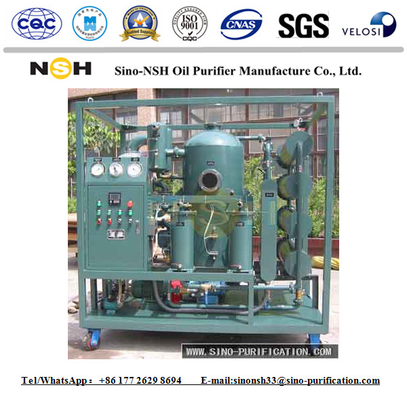 Iron Transformer Oil Filtration Machine Regeneration Unit 3000L / H Double Stage