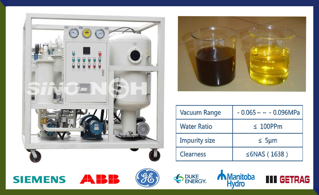 Multi Stage Vacuum Lubricating Oil Purifier With Wheels 1900mm