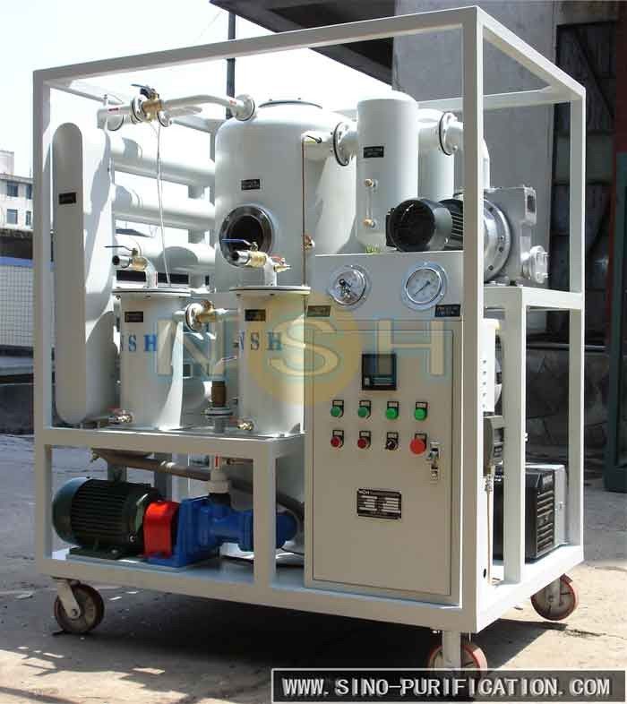 Double-Stage Vacuum Oil Purifier Insulating Fluid Dehydration Degassing Filtration System