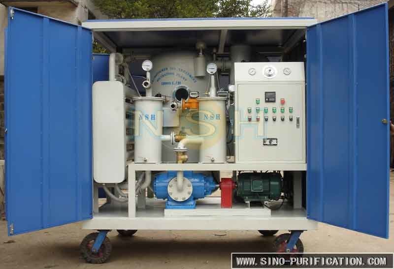 NAS 6 Grade Vacuum Oil Purifier Water Removal 380V 50Hz Light Weight Custom Color