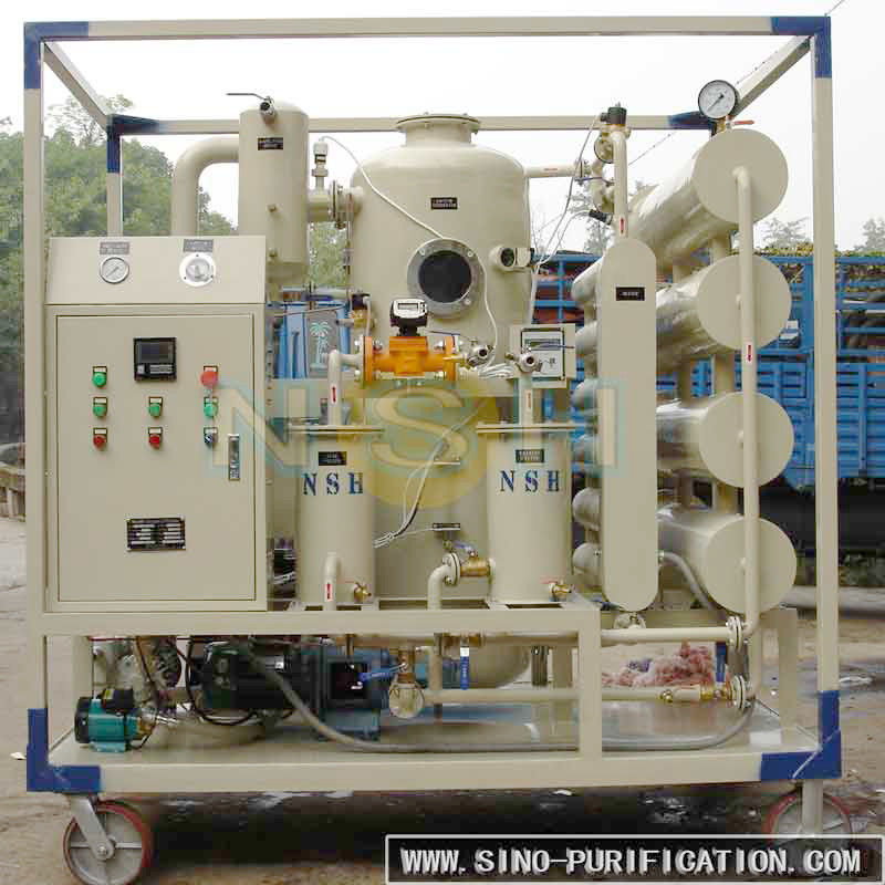 Double Stage Vacuum Oil Filter Machine Dehydrator Water Gas Impurities Removal