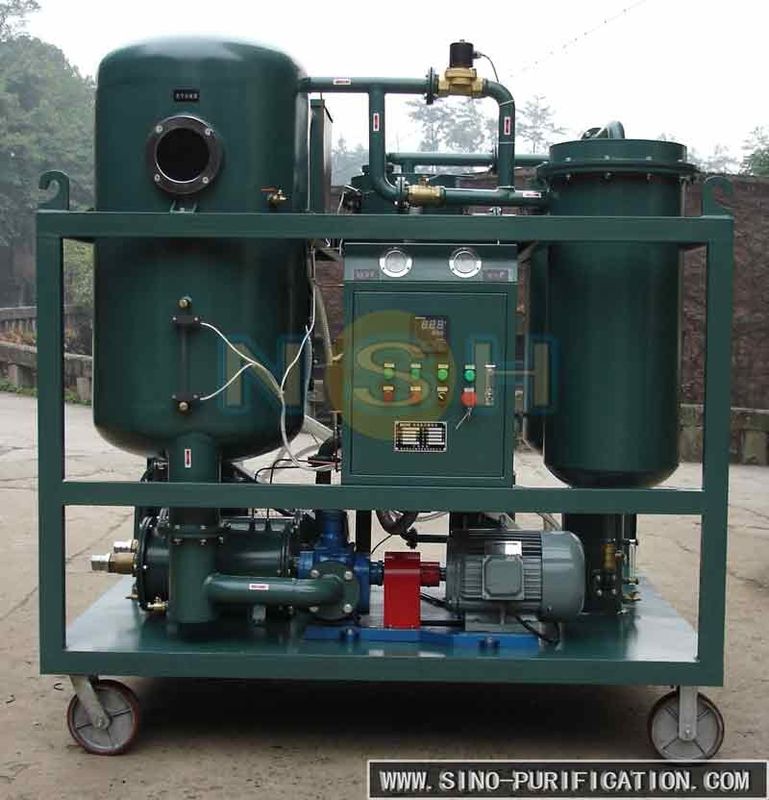 Custom Color Turbine Oil Filtration Machine Fixing Type With Four Wheels