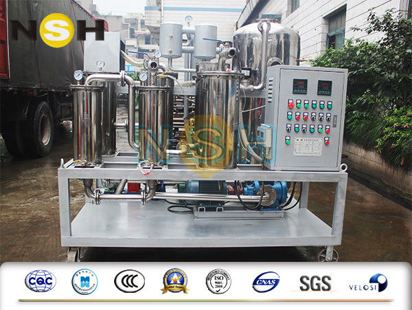 CE Portable Vacuum Decolorizaation Lube Oil Purifier Machine Remove Water And Impurities