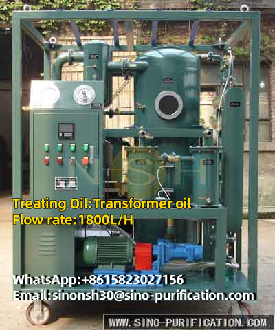 1800 Liter/Hour Double-Stage Vacuum Transformer Electric Oil Filtration Recycling Equipment For Power Transformer Oils for all insulation oils Filter Machine The Thermal Power Station Power Plant
