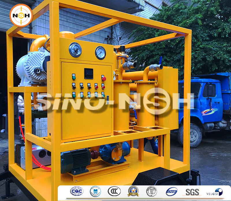 Vacuum Transformer Oil Filtration Machine Treatment Plant / Insulating Oil Portable Oil Purifier