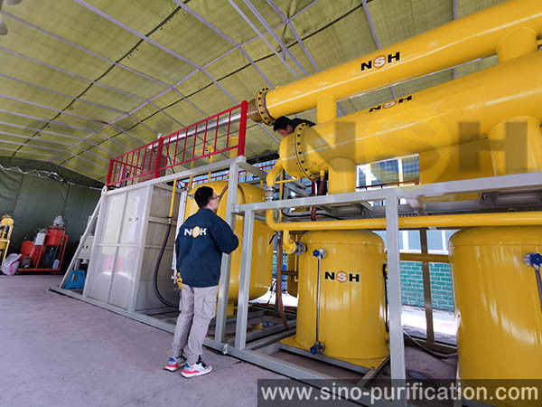 50KW Recycling Vacuum Oil Filter Machine 3T/D Lubricant Oil Filtration Machine