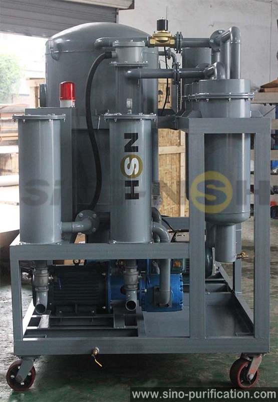 With Digital Flow Meter 18kw Dehydration Degassing Vacuum Turbine Oil Purifier