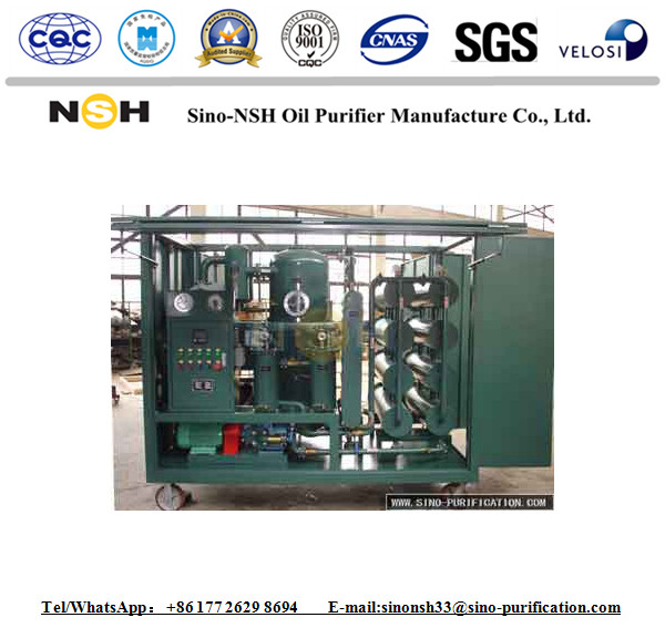 Iron Transformer Oil Filtration Machine Regeneration Unit 3000L / H Double Stage