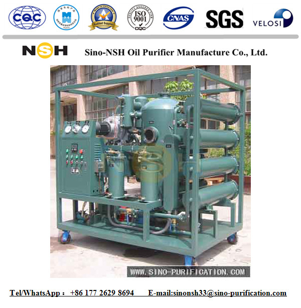 Iron Transformer Oil Filtration Machine Regeneration Unit 3000L / H Double Stage