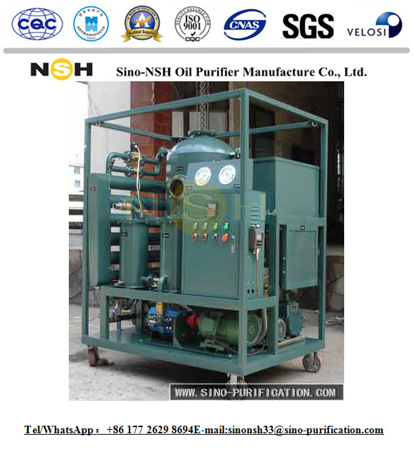 Vacuum 6000L / H Transformer Oil Purifier 65KW Single Stage Oil Filter Machine