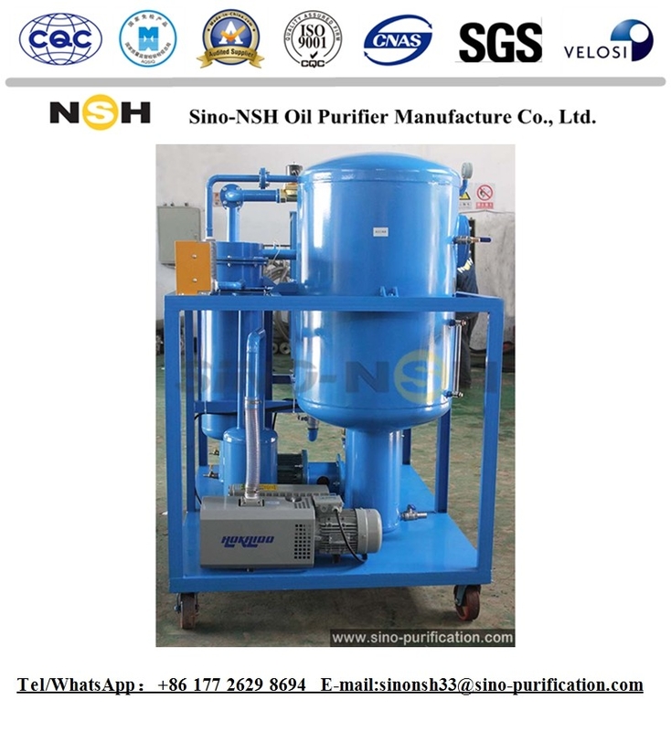 Vacuum 6000L/H Turbine Oil Purifier Filtration Machine 53KW Steel