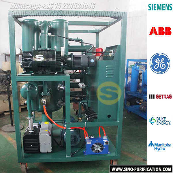 Oil Heating SGS Transformer Oil Purifier Double Stage High Efficient 36kW 3000L/H