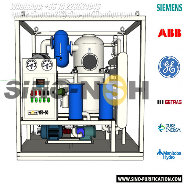 Water Removal Transformer Oil Purifier Customizable High Efficient 1800 Lt/H 29kW