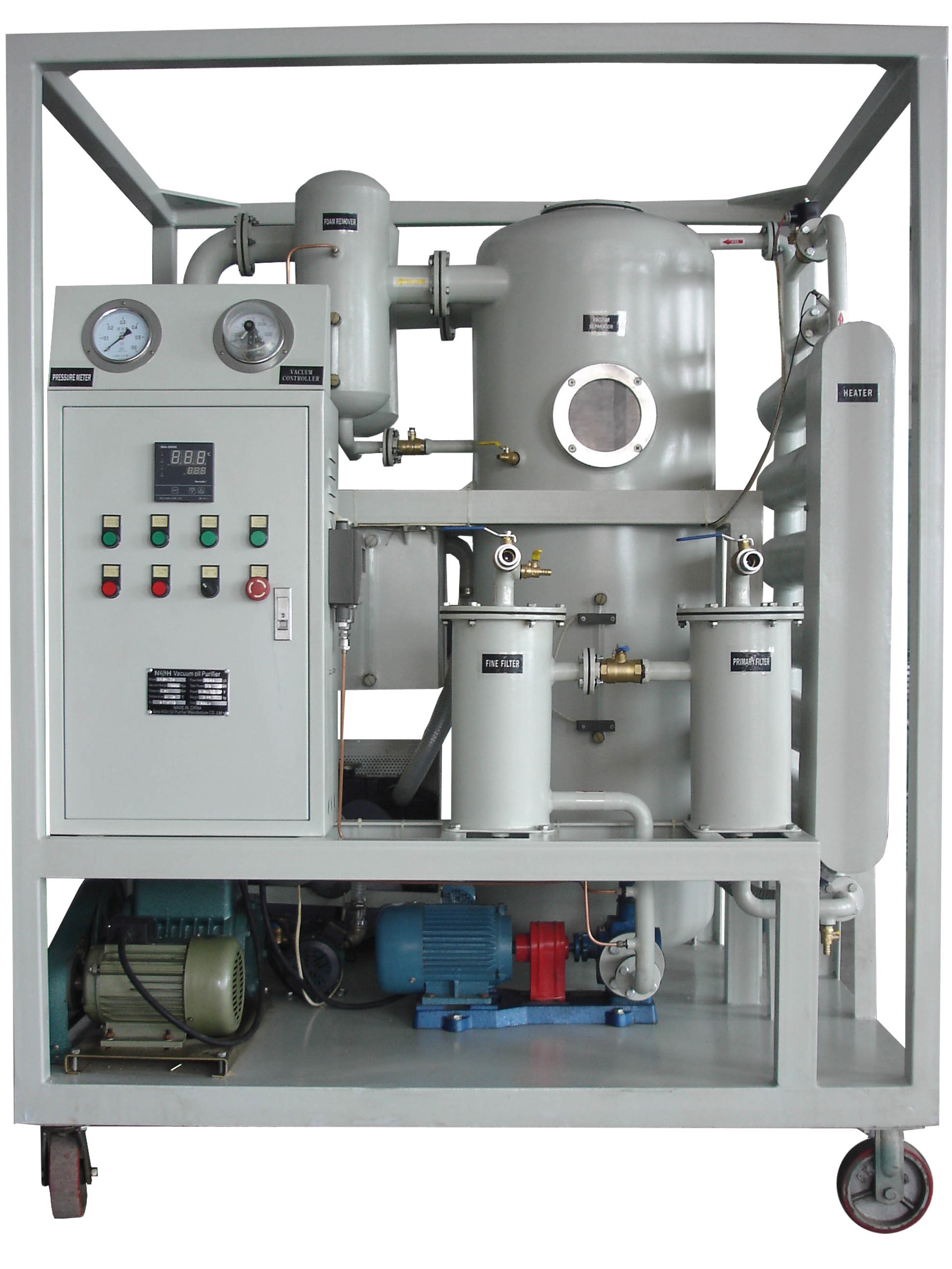 Multi Function High Oil Filtration Systems , Filling Dehydration Vacuum Oil Filter Machine