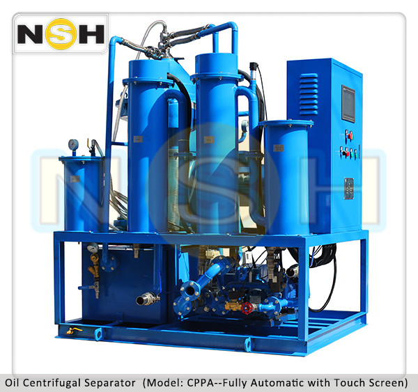 Manual Control Centrifuge Filtration Systems , Touch Screen Centrifugal Oil Filter