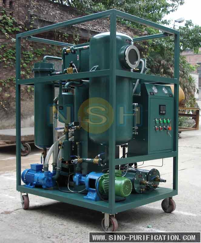 Dehydration Turbine Oil Purifier 600~18000LPH Recycling Mobile Type With Trailer