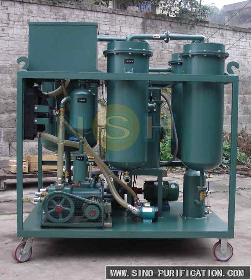 High Efficiency  Turbine Oil Purification System Water Content ≤100 PPM Custom Color