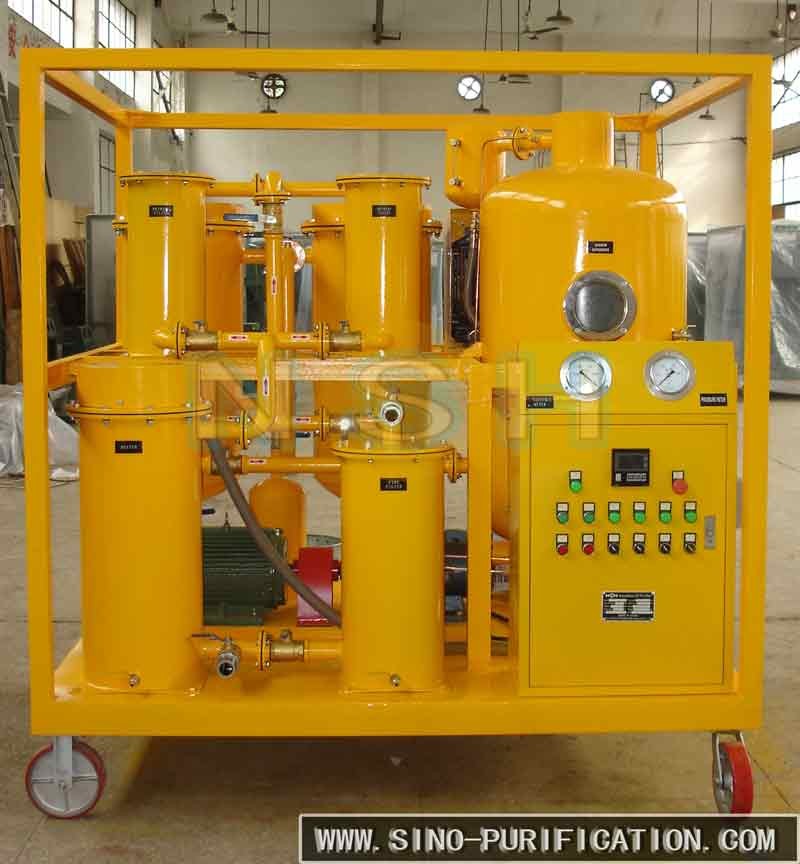 Vacuum Treatment Lubricating Oil Filter Frame Type With Mobile Wheels Industrial