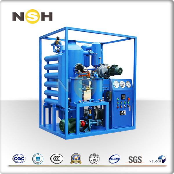 High Vacuum Transformer Oil Purifier Dehydration With Roots Fixing Type With Four Wheels