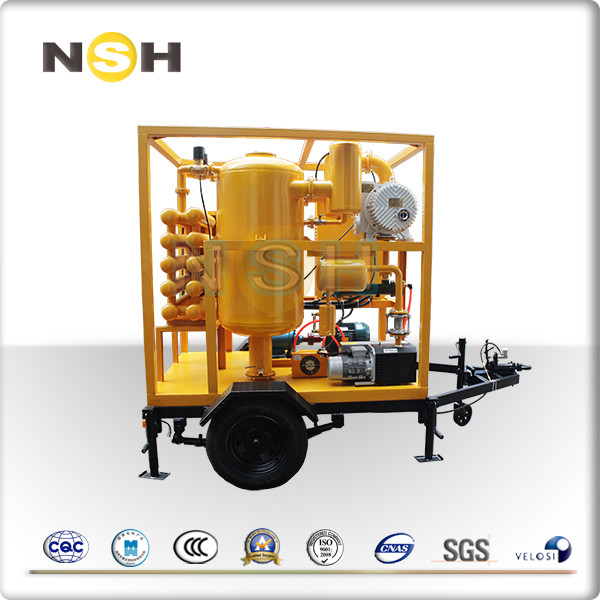Carbon Steel Structure Transformer Oil Filtration System , Low Noise Transformer Oil Filtration