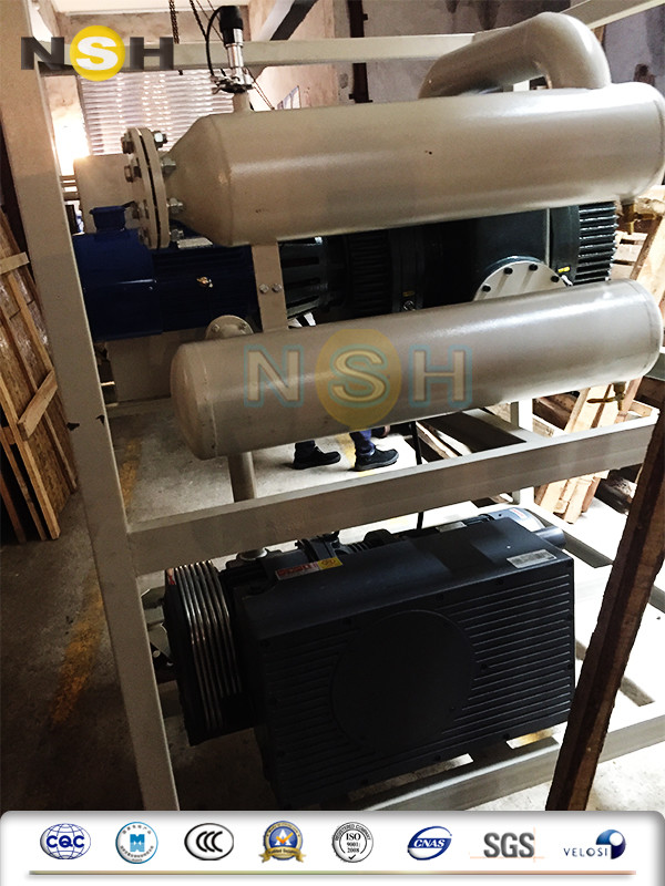 Double Stage Oil Filtration Equipment , Air Extractor Vacuum Pumping Machine Set