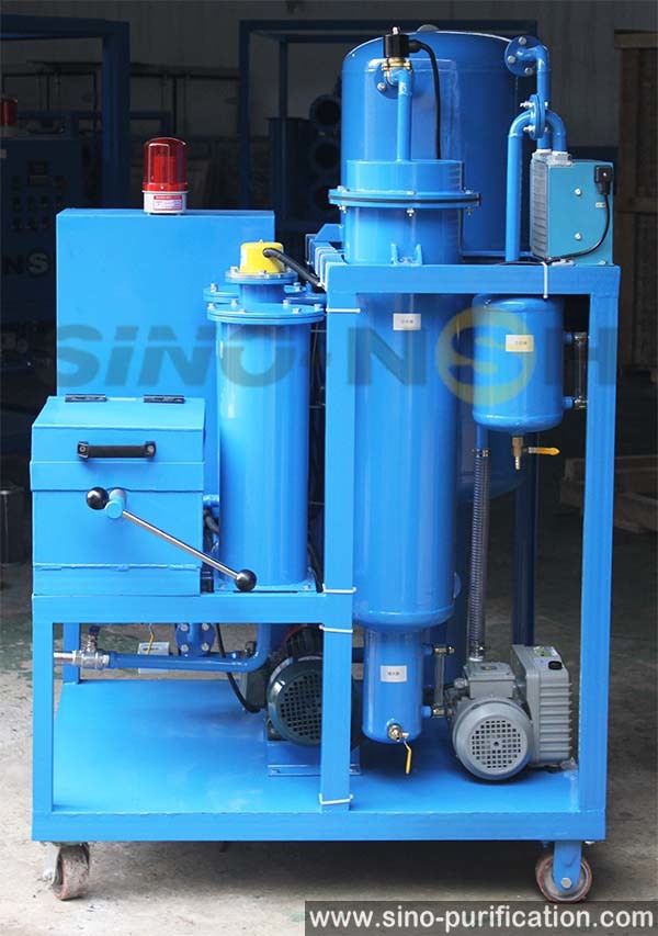 3000L/H Grey Carbon Steel Turbine Oil Purifier with 12 Months Warranty and Lubrication System