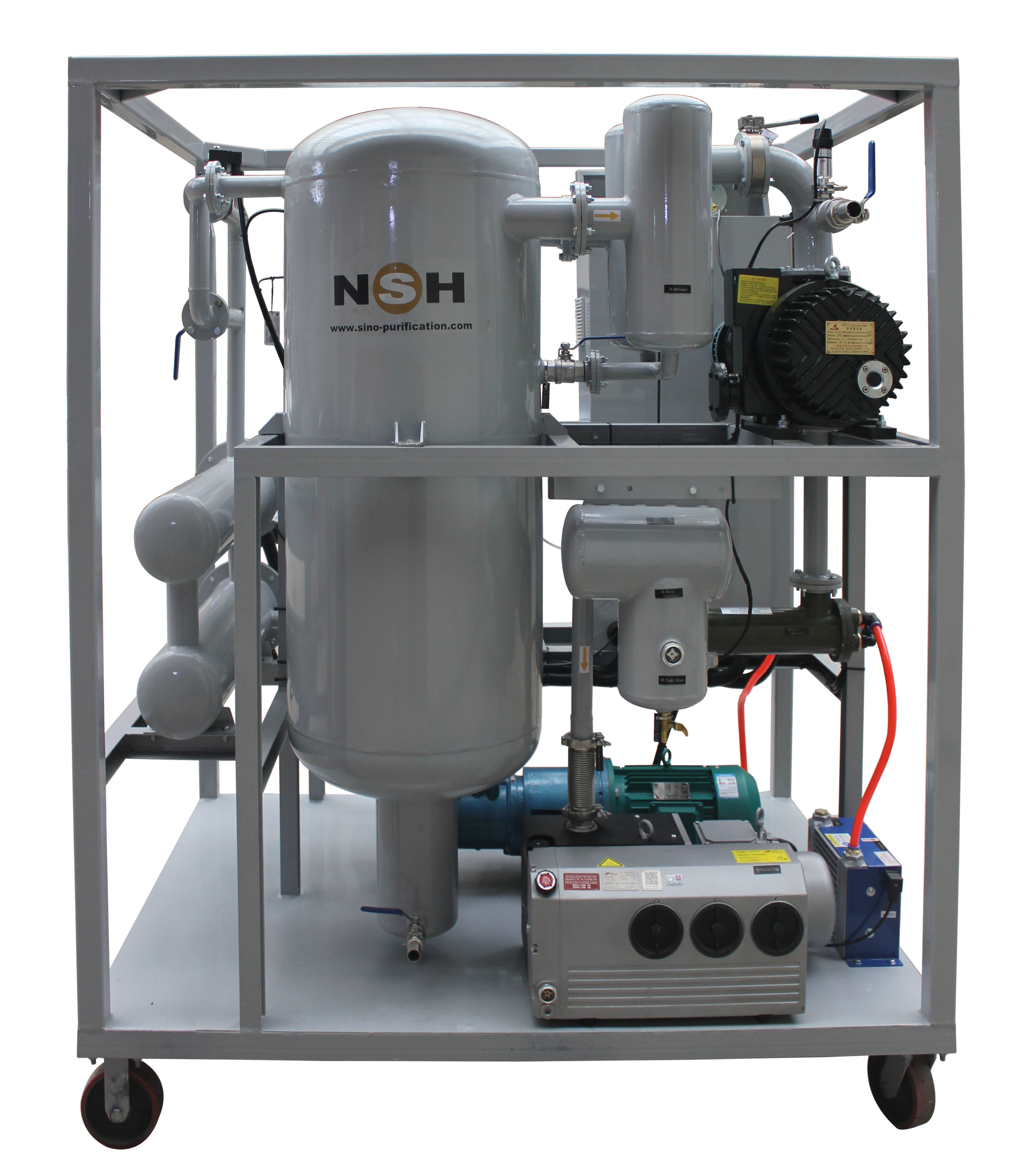 HMI Touch Screen Vacuum Transformer Oil Purifier PLC System 3000 Liter Per Hour