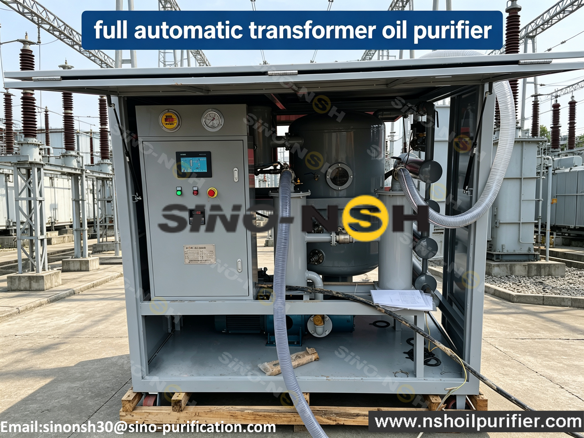 Double-stage Automatic 6000 liters/hour Transformer oil purification filtration plant, Transformer maintenance service
