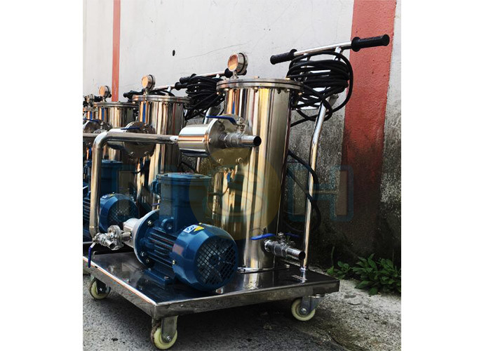 Stainless Steel Portable Oil Purifier Unit For Hydraulic Oil High Efficiency