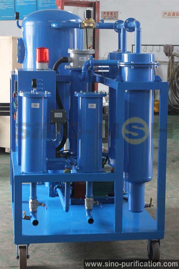 With Water Content Tester 78kw Dehydration Vacuum Turbine Oil Purifier