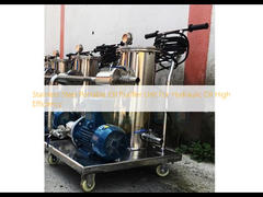 Stainless Steel Portable Oil Purifier Unit For Hydraulic Oil High Efficiency